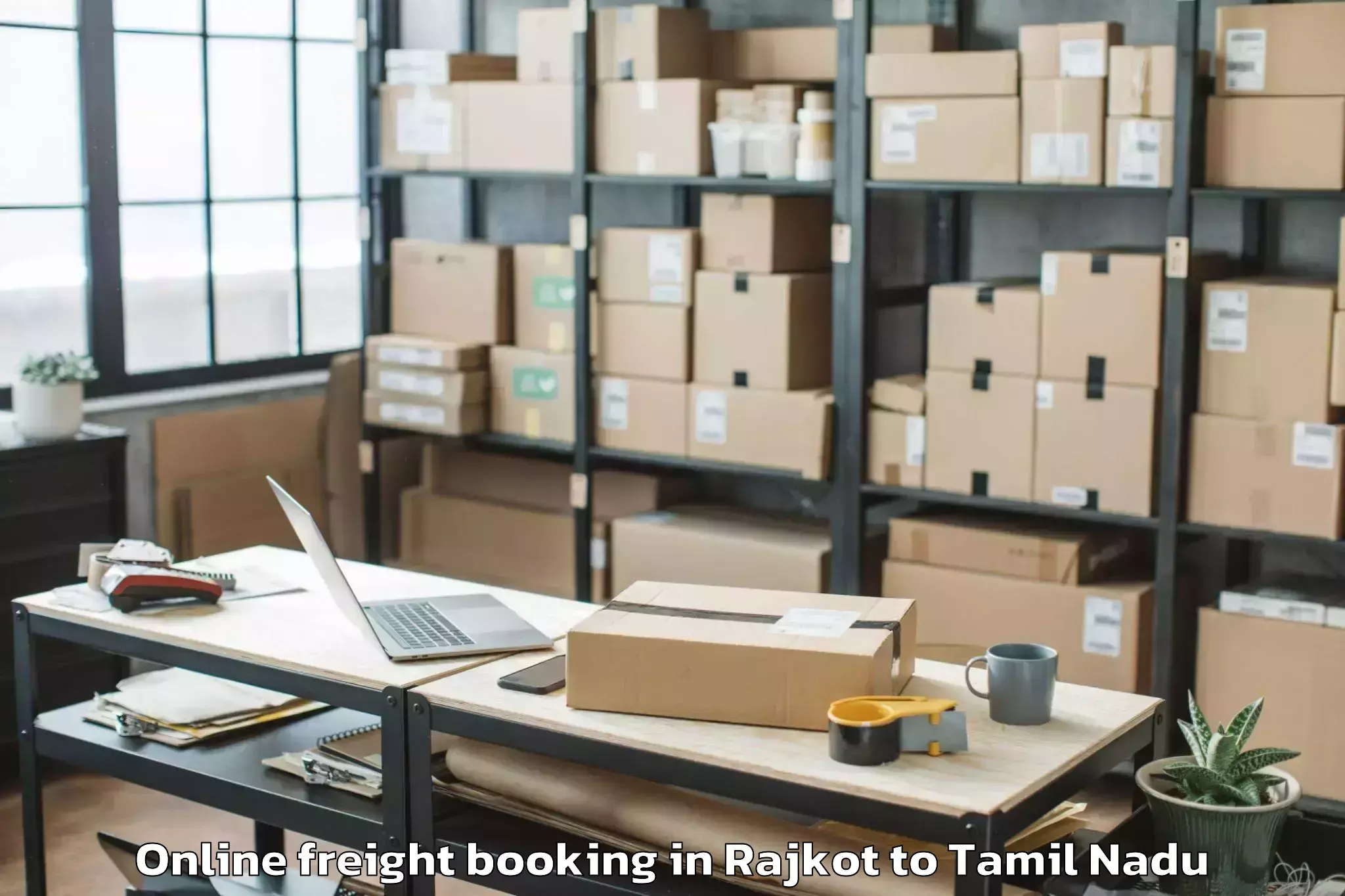 Trusted Rajkot to Nangavalli Online Freight Booking